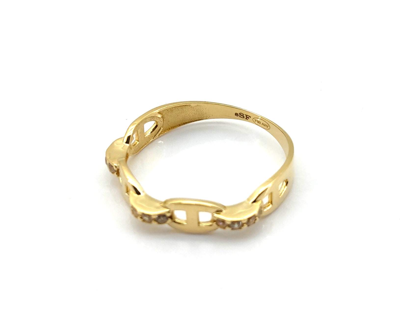 Anillo Oro 18k Con Circonita - Imagen 3