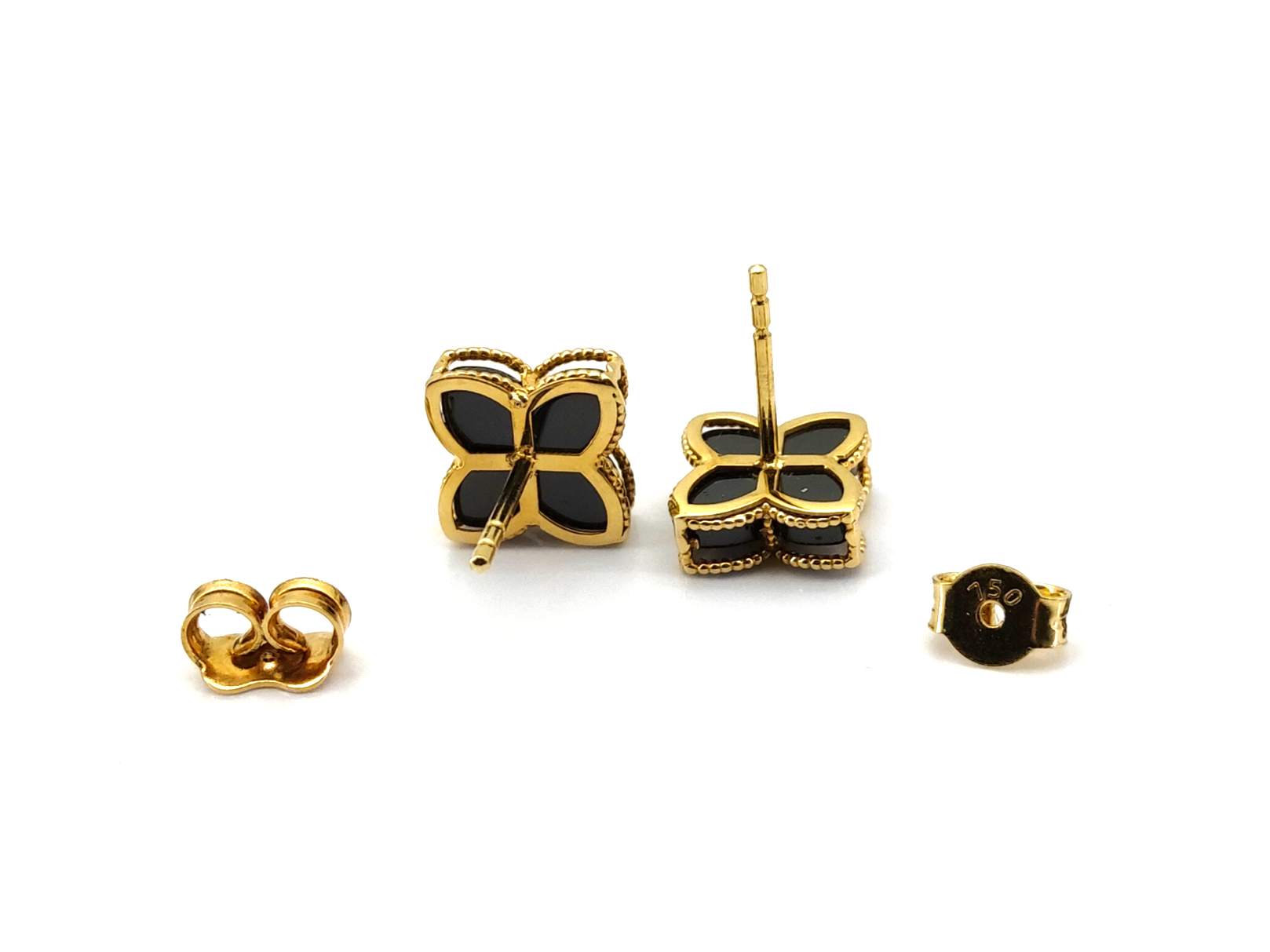 Pendientes Oro 18k Con Onix,Circonita - Imagen 3