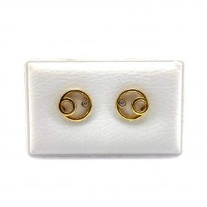 Pendientes Oro 18k Con Circonita