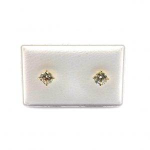 Pendientes Oro 18k Con Circonita