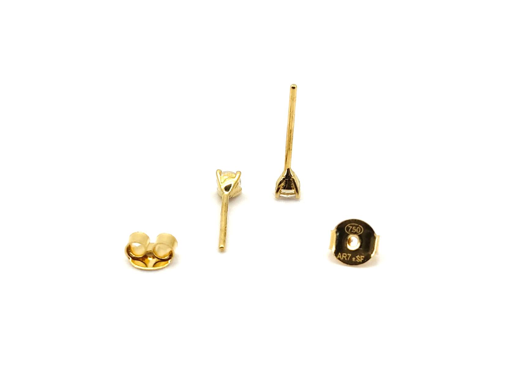 Pendientes Oro 18k Con Circonita - Imagen 3
