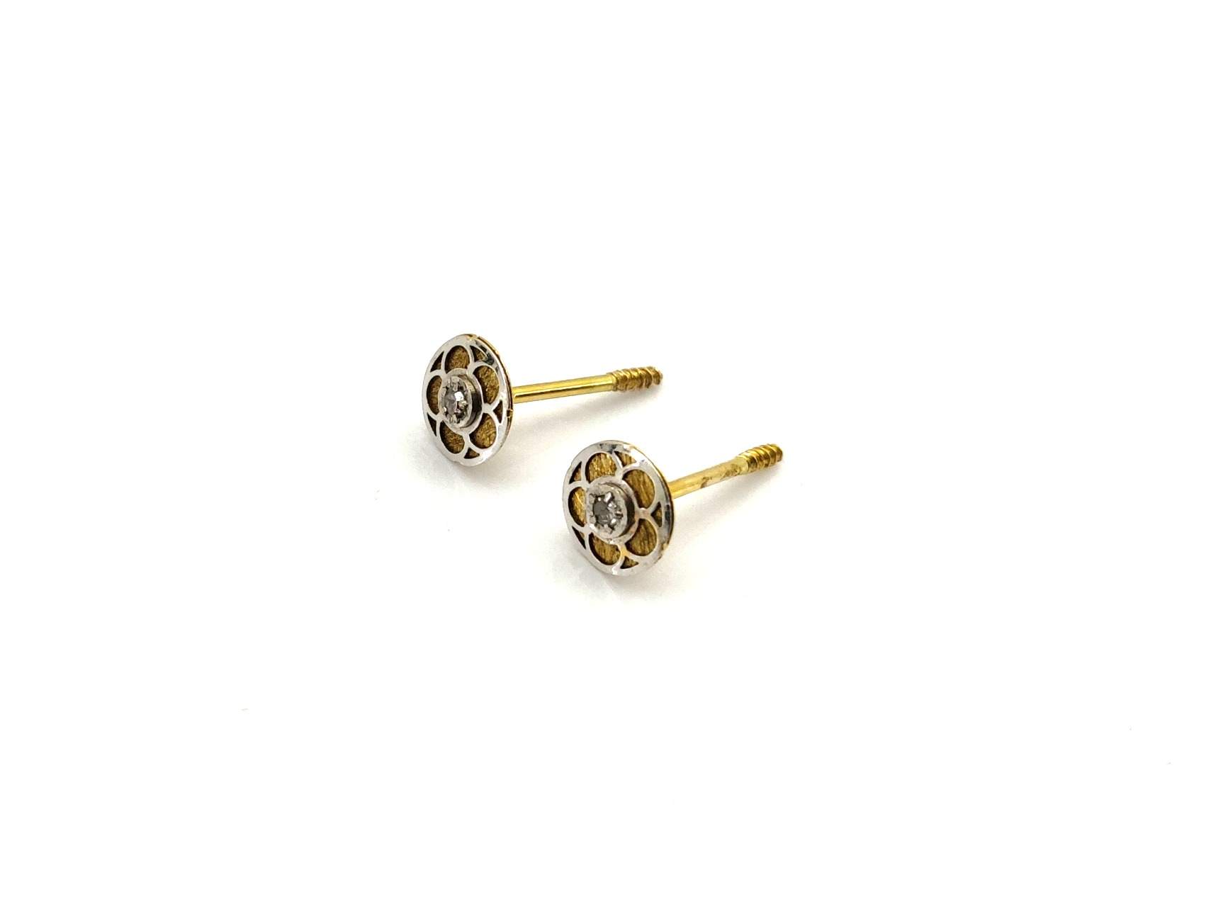 Pendientes Oro 18k Con Circonita - Imagen 2