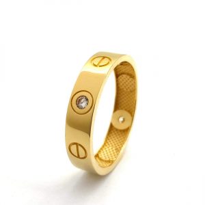 Alianza Oro 18k Con Circonita
