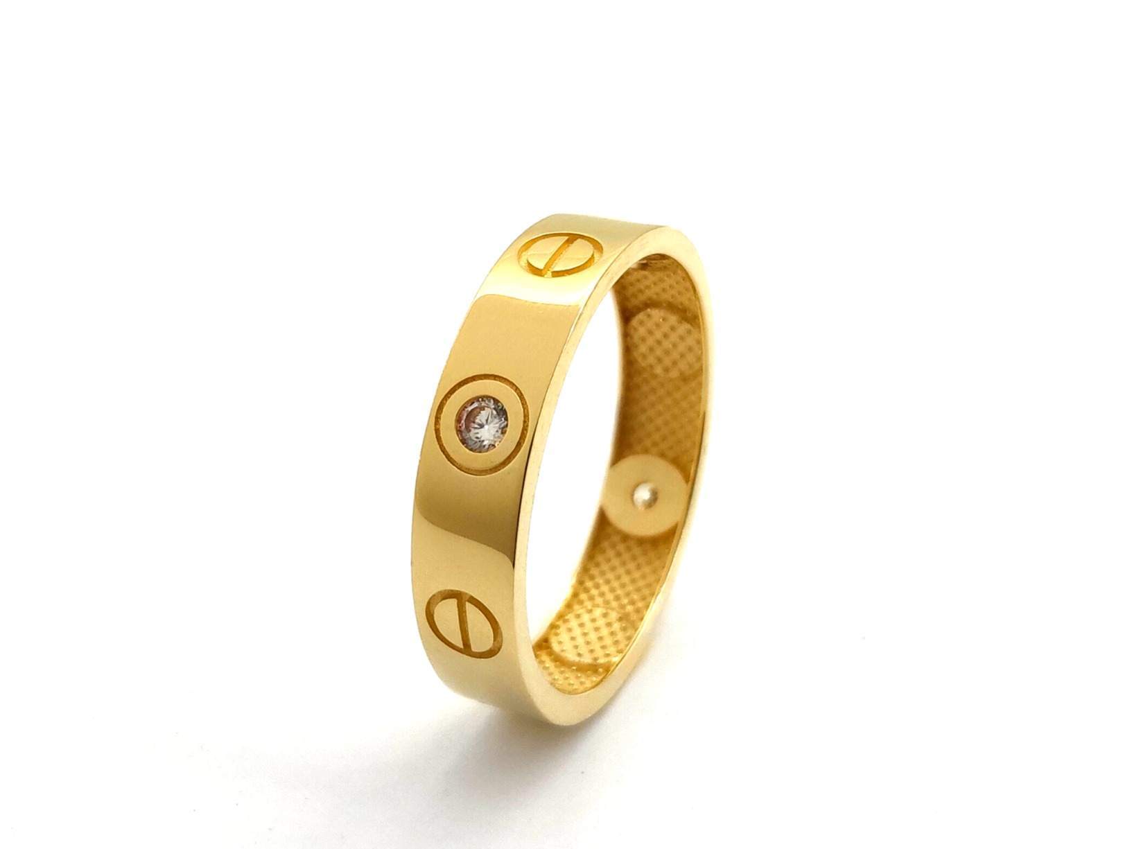 Alianza Oro 18k Con Circonita