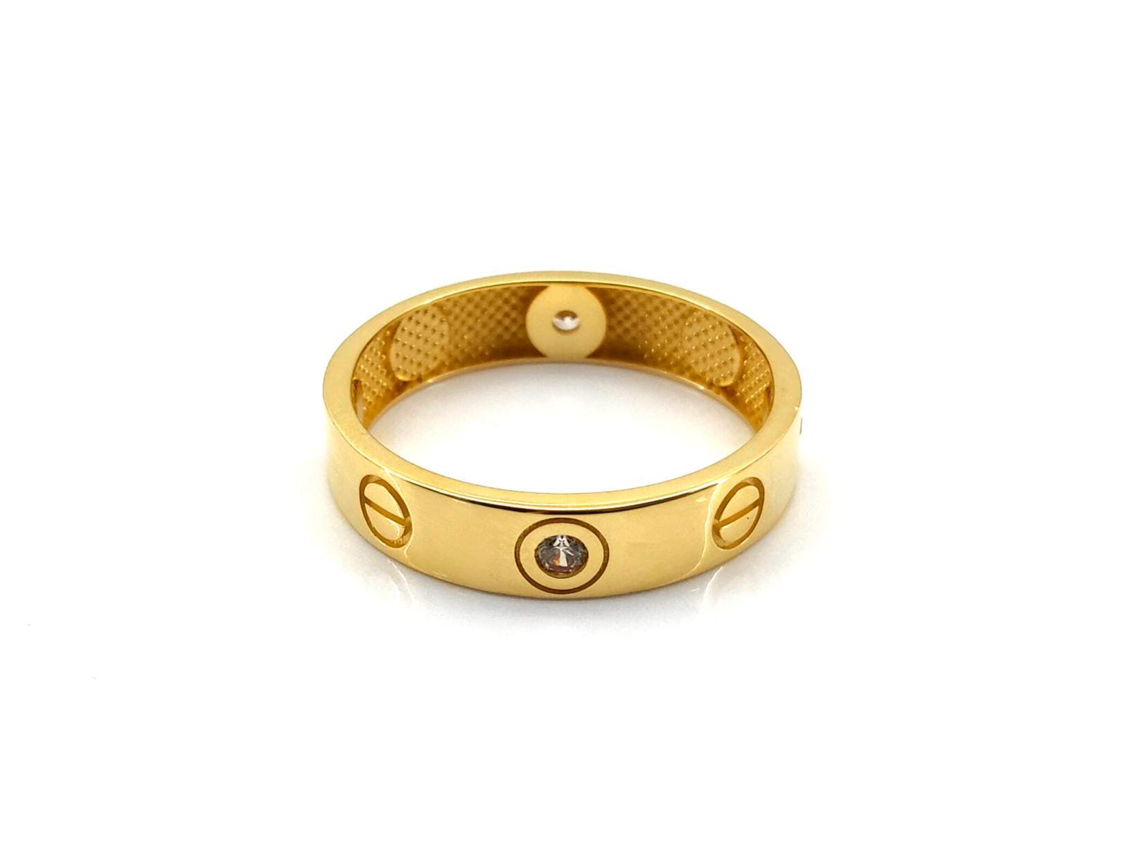 Alianza Oro 18k Con Circonita - Imagen 2
