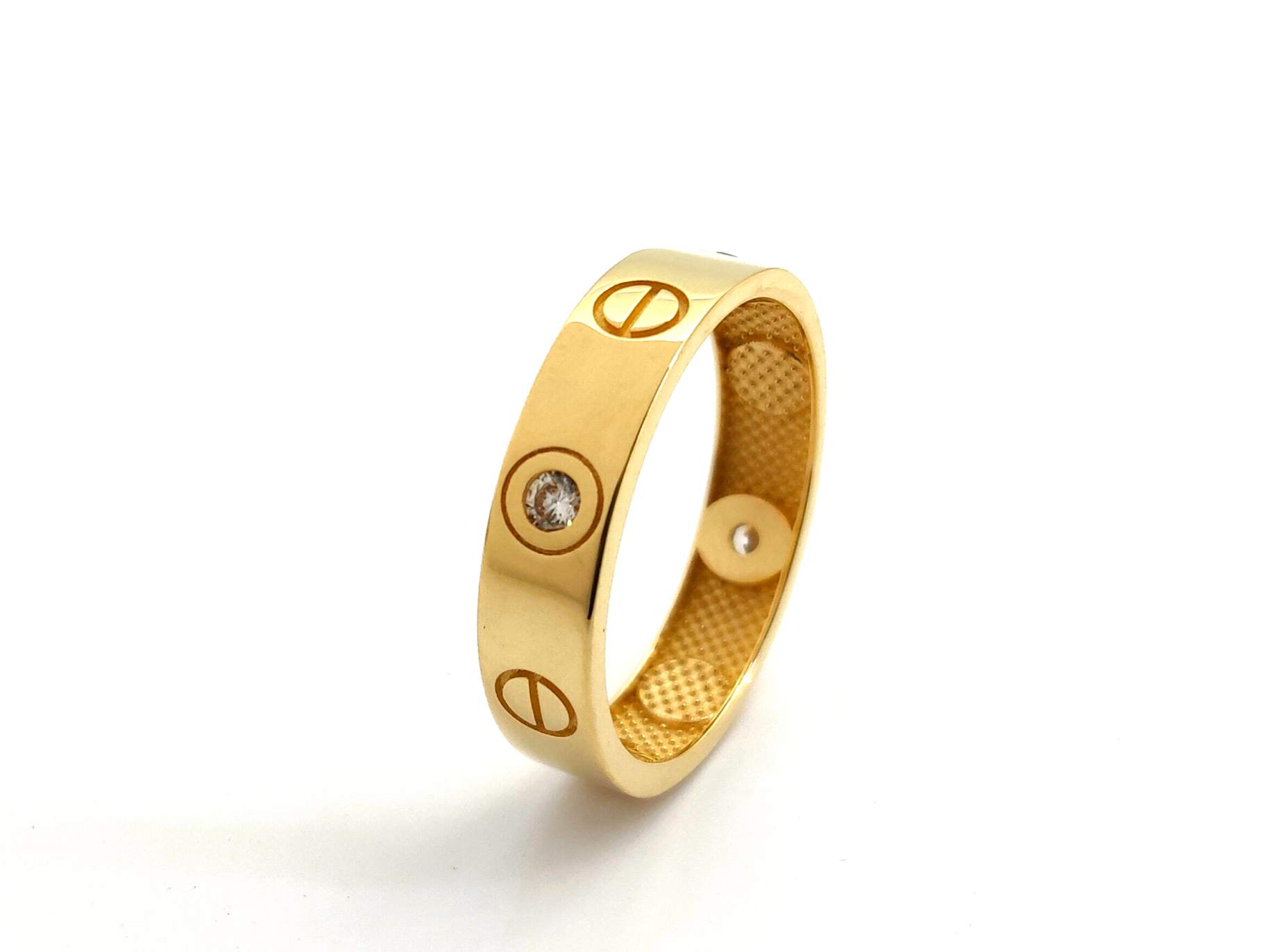 Alianza Oro 18k Con Circonita