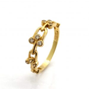 Sortija Oro 18k Con Circonita