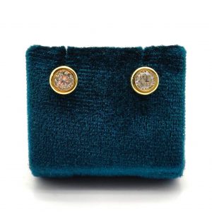 Pendientes Oro 18k Con Circonita
