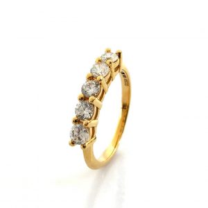 Anillo Oro 18k Con Circonita