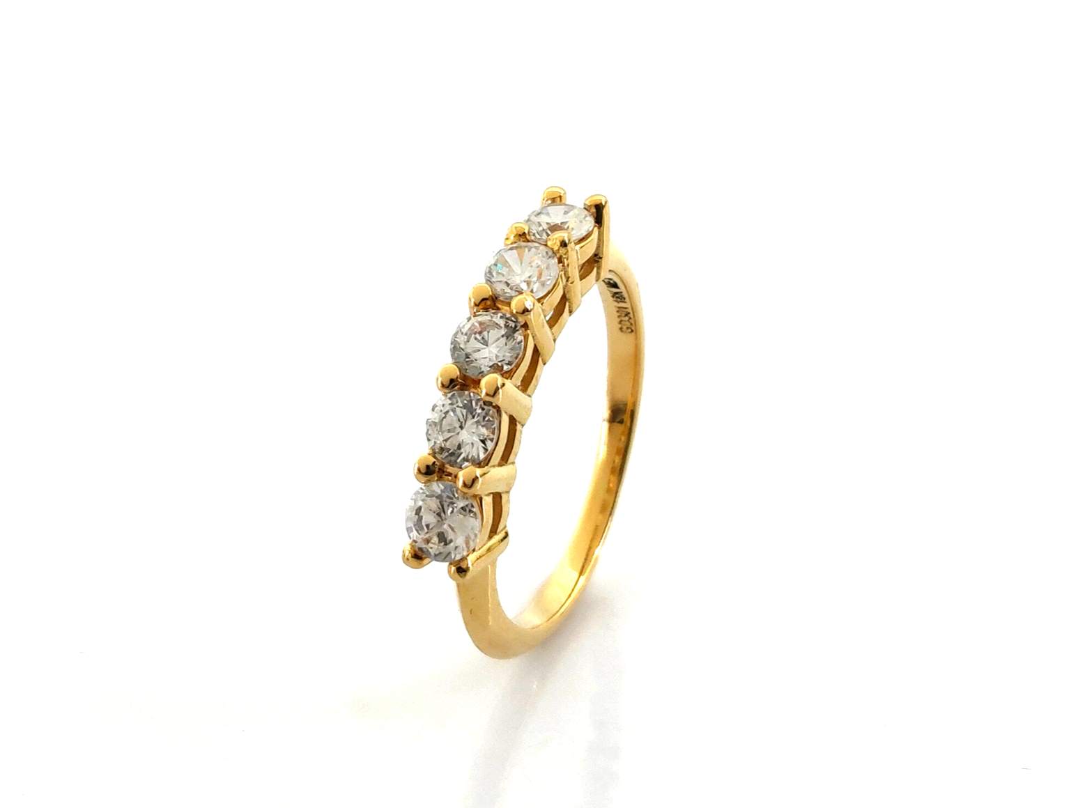 Anillo Oro 18k Con Circonita