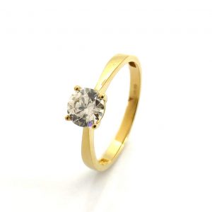 Anillo Oro 18k Con Circonita