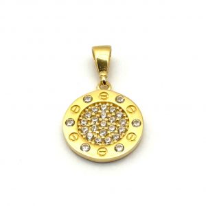 Colgante Oro 18k Con Circonita