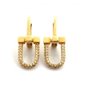 Pendientes Oro 18k Con Circonita
