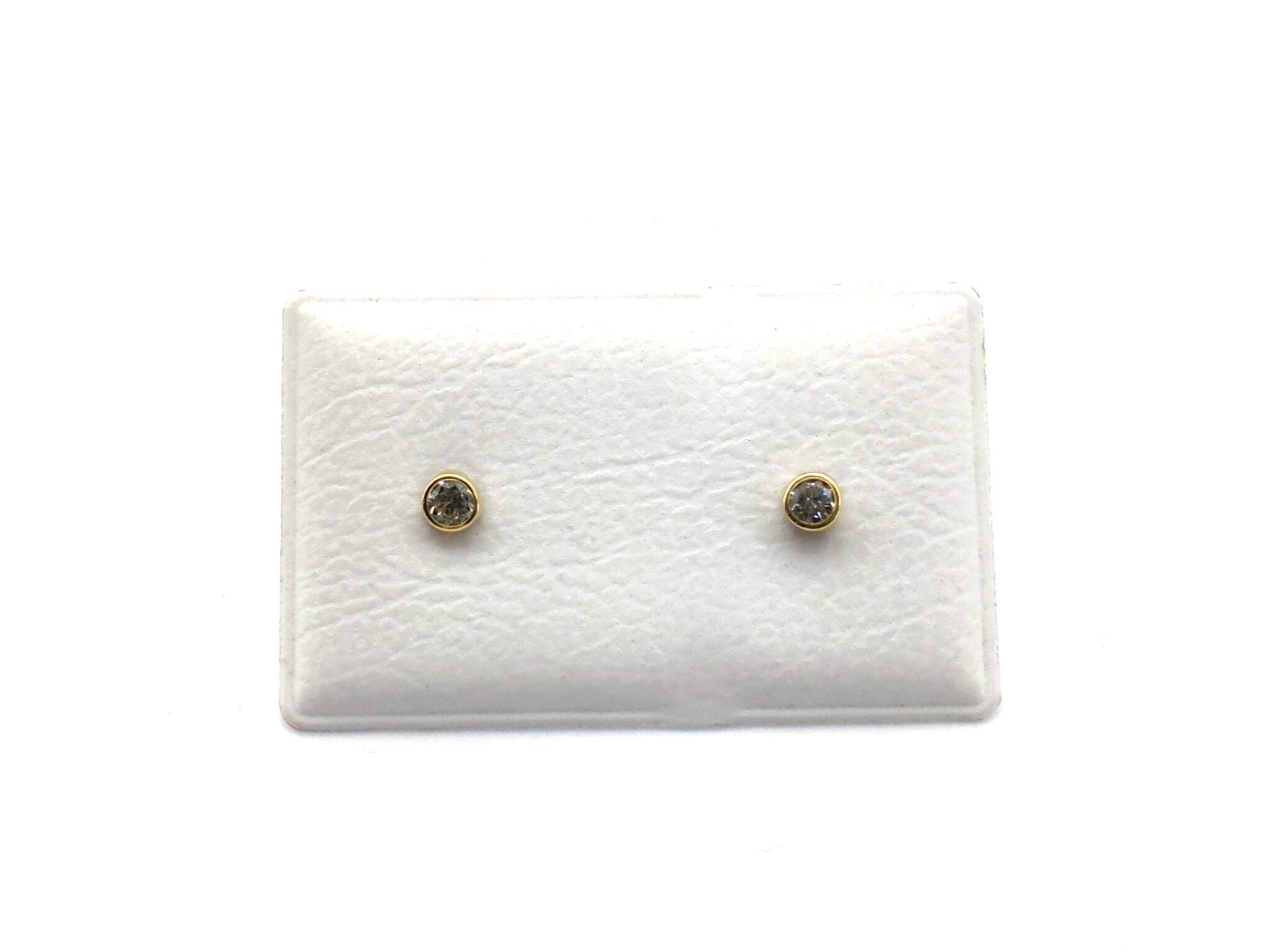 Pendientes Oro 18k Con Circonita