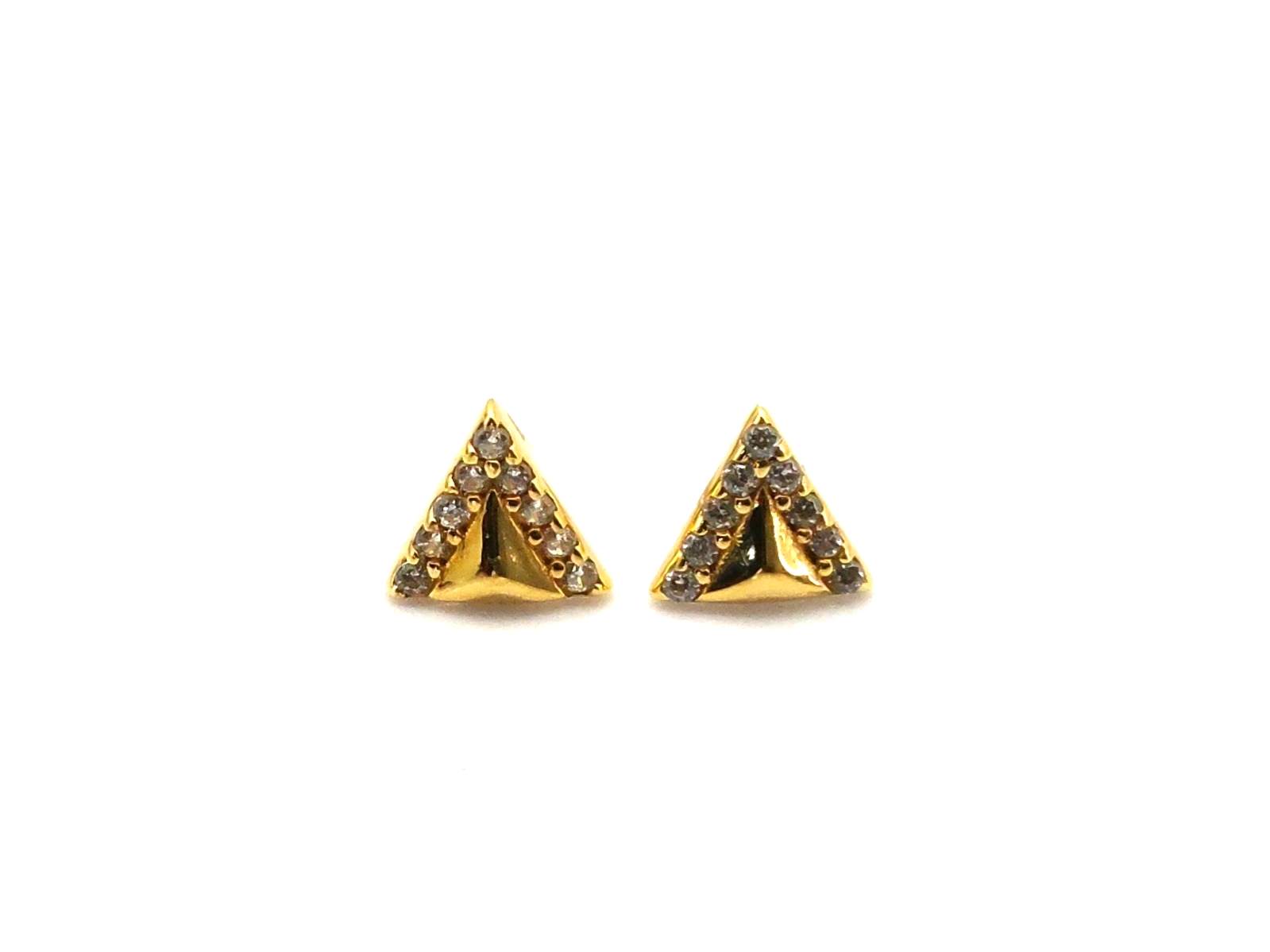 Pendientes Oro 18k Con Circonita