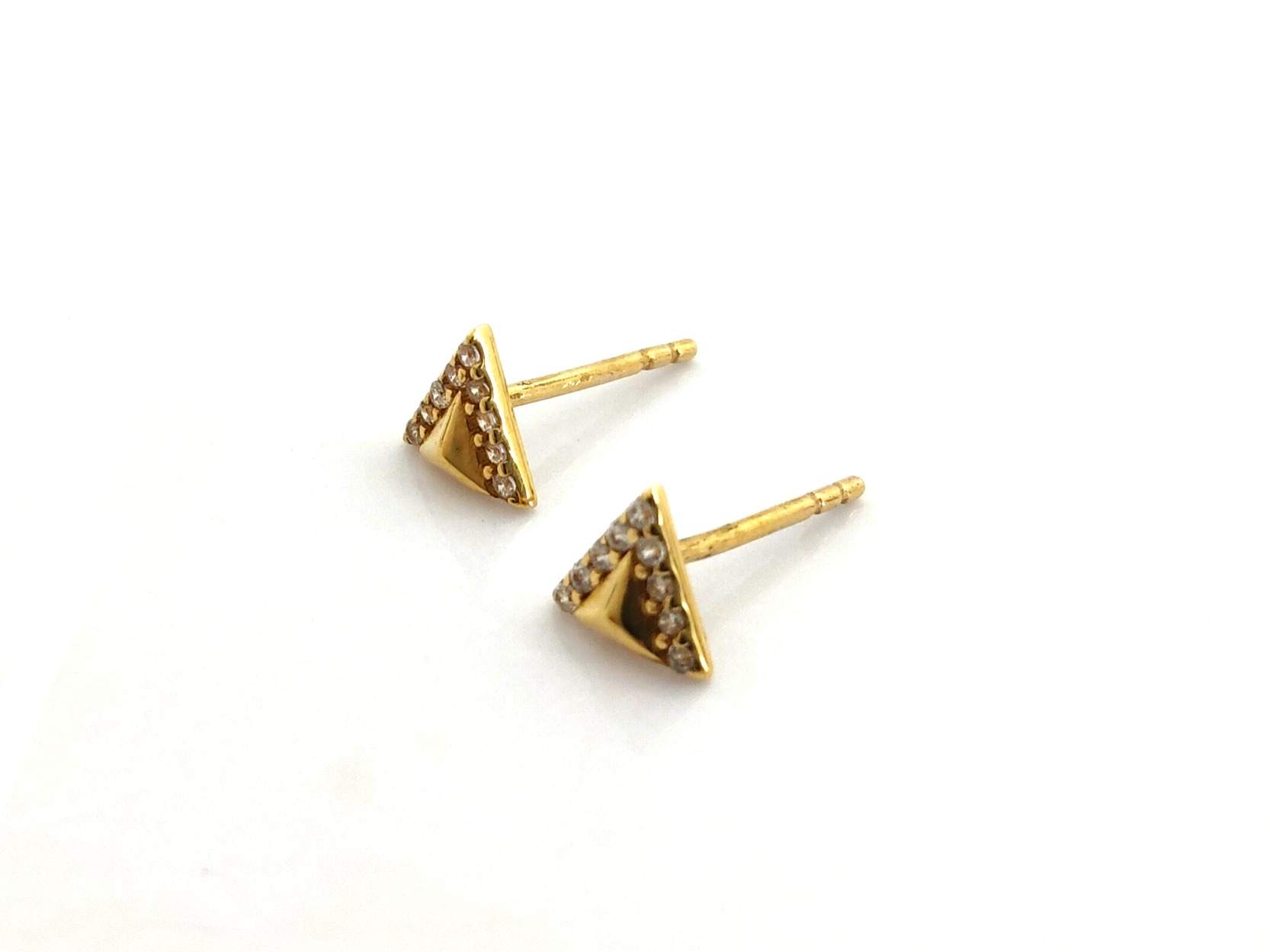 Pendientes Oro 18k Con Circonita - Imagen 2