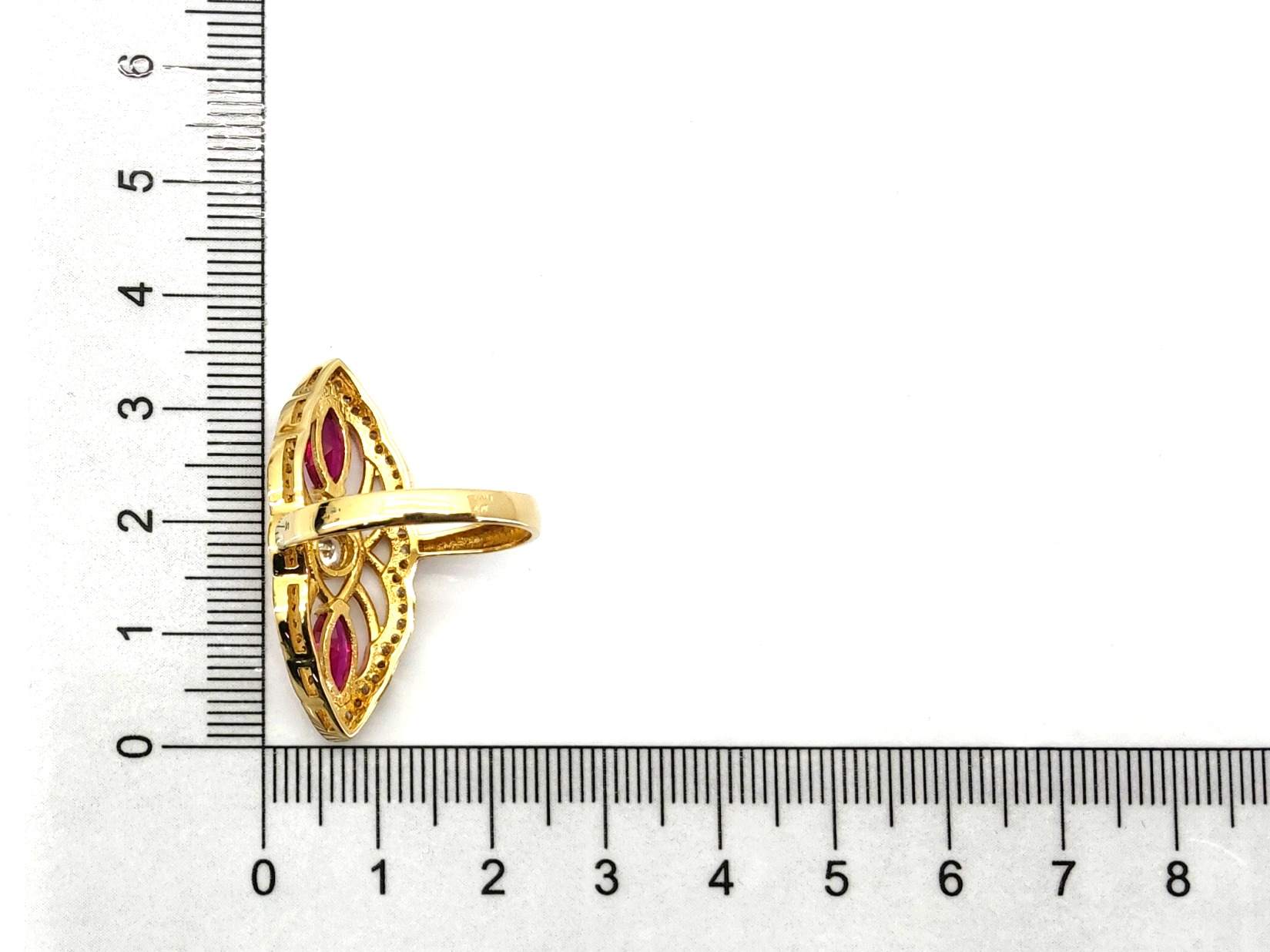 Sortija Oro 18k Con Circonita,Rubi - Imagen 5