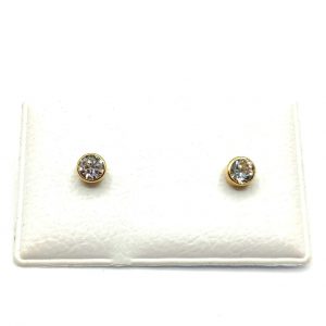 Pendientes Oro 18k Con Circonita