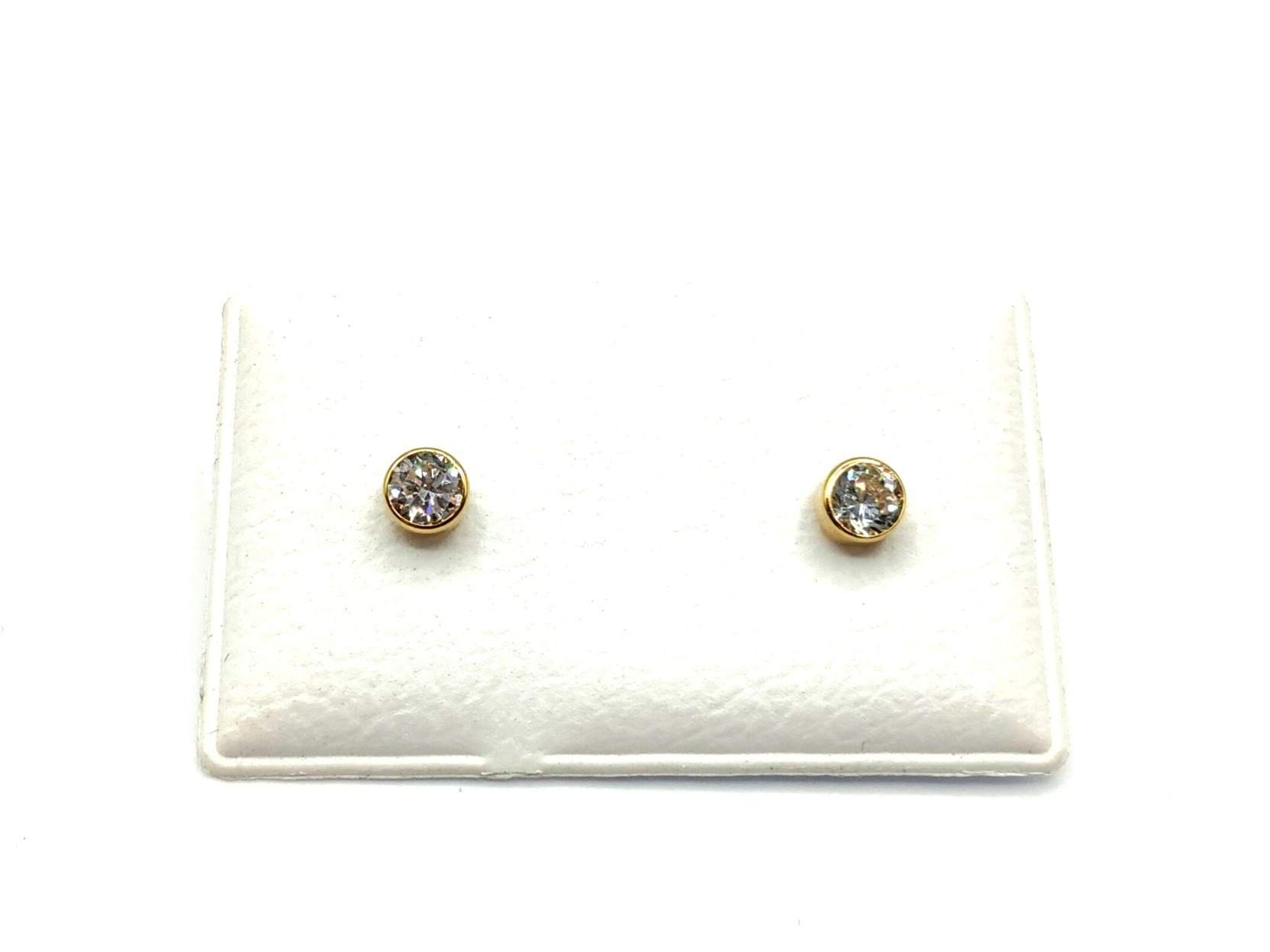 Pendientes Oro 18k Con Circonita