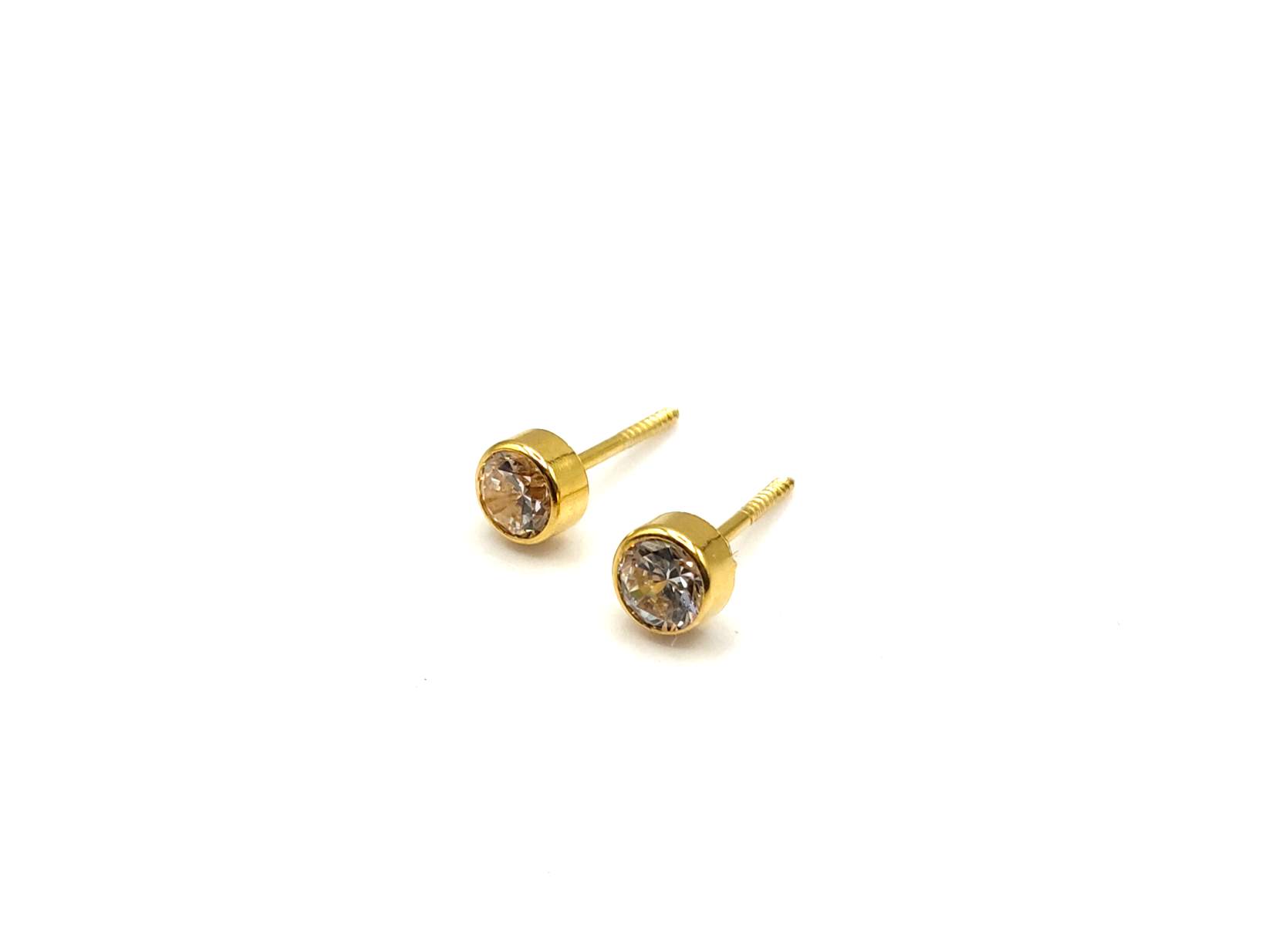 Pendientes Oro 18k Con Circonita - Imagen 2