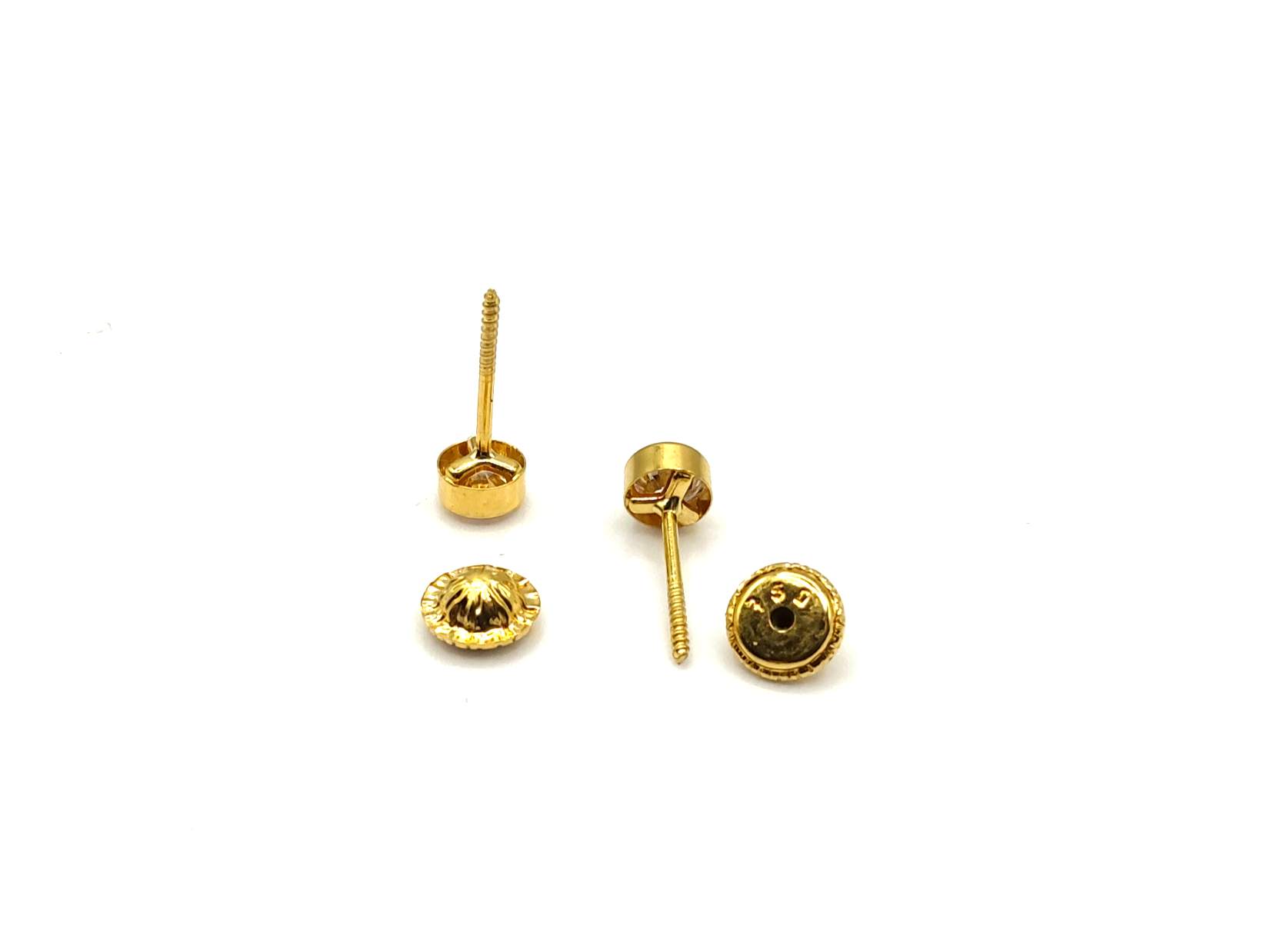 Pendientes Oro 18k Con Circonita - Imagen 3