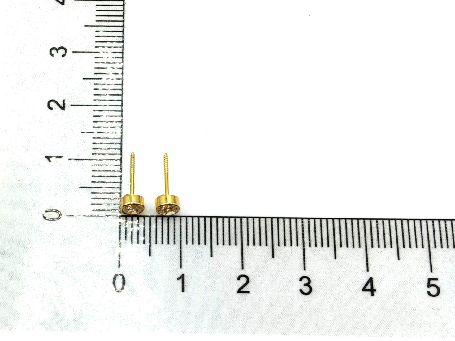 Pendientes Oro 18k Con Circonita - Imagen 4