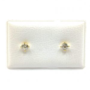 Pendientes Oro 18k Con Circonita
