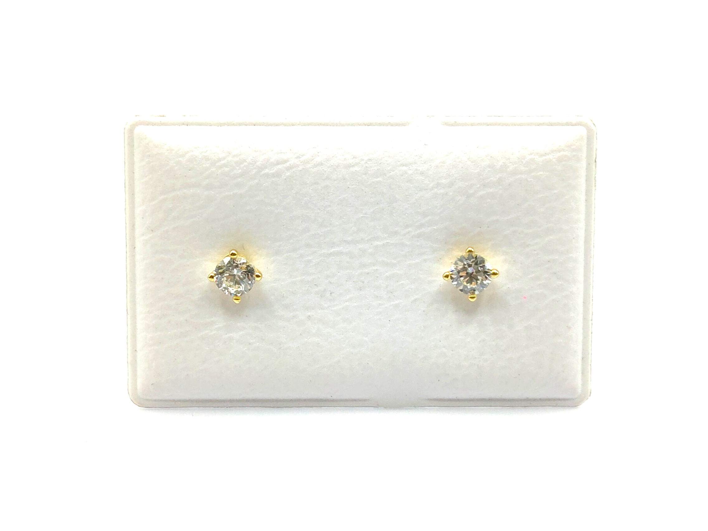Pendientes Oro 18k Con Circonita