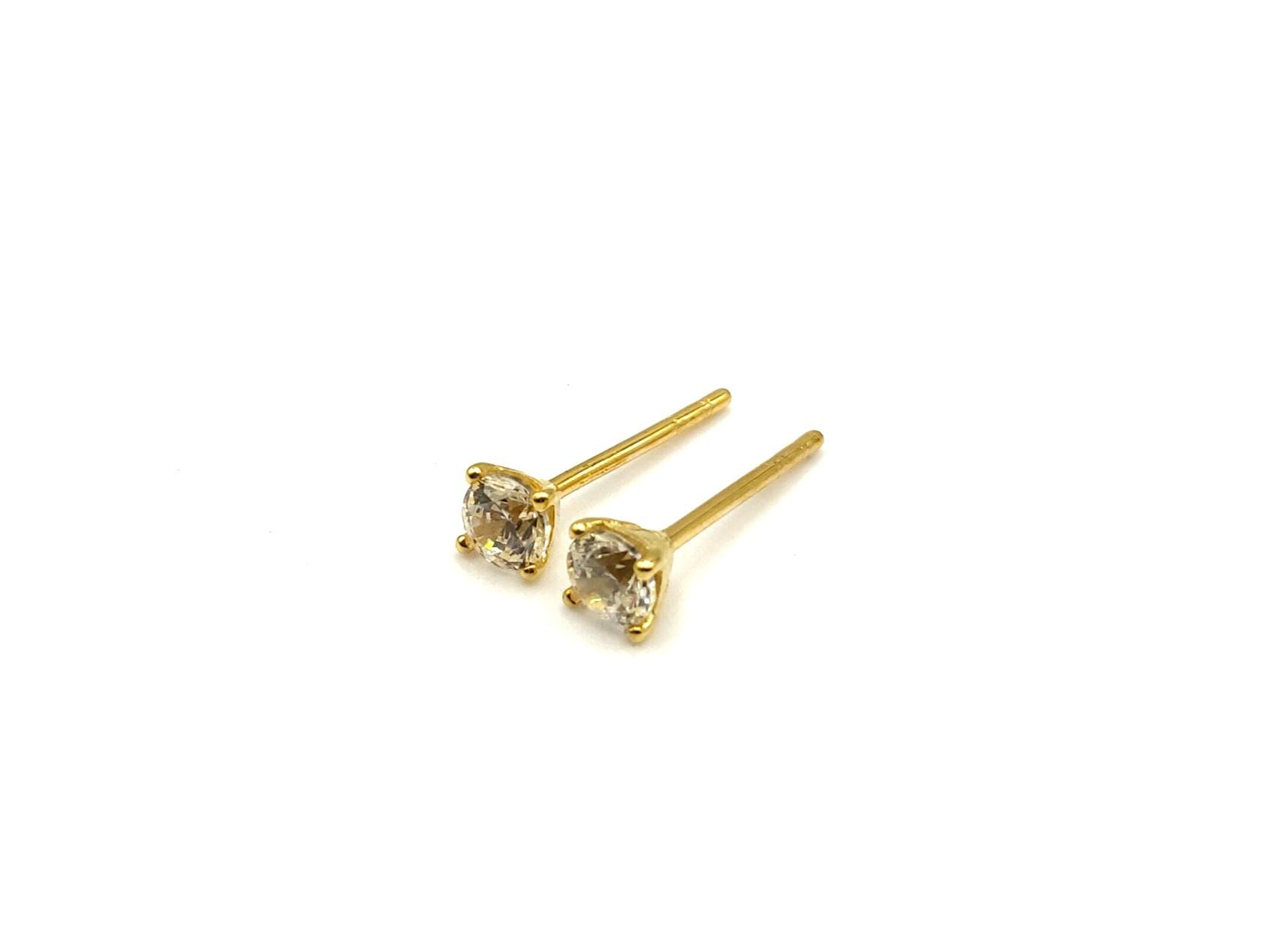 Pendientes Oro 18k Con Circonita - Imagen 2