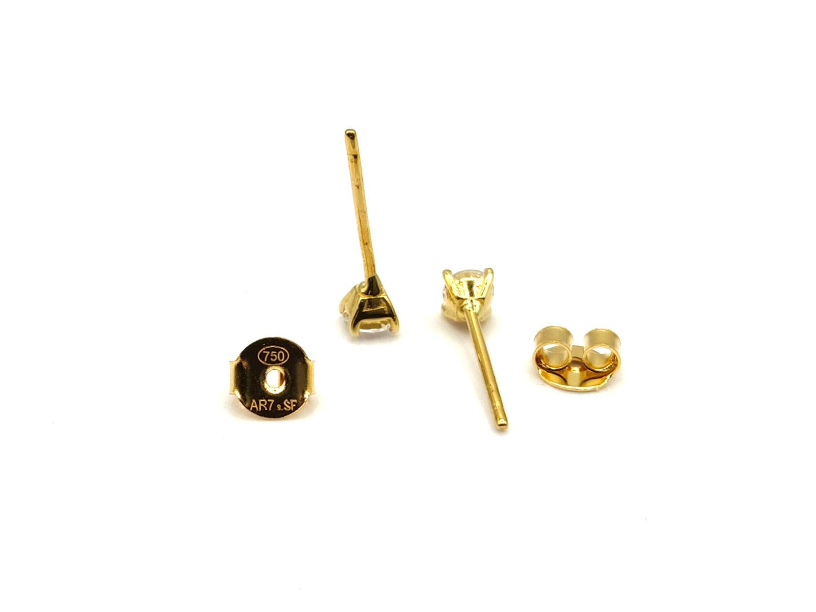 Pendientes Oro 18k Con Circonita - Imagen 3