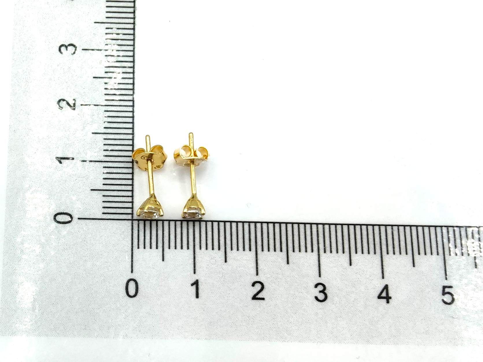 Pendientes Oro 18k Con Circonita - Imagen 4