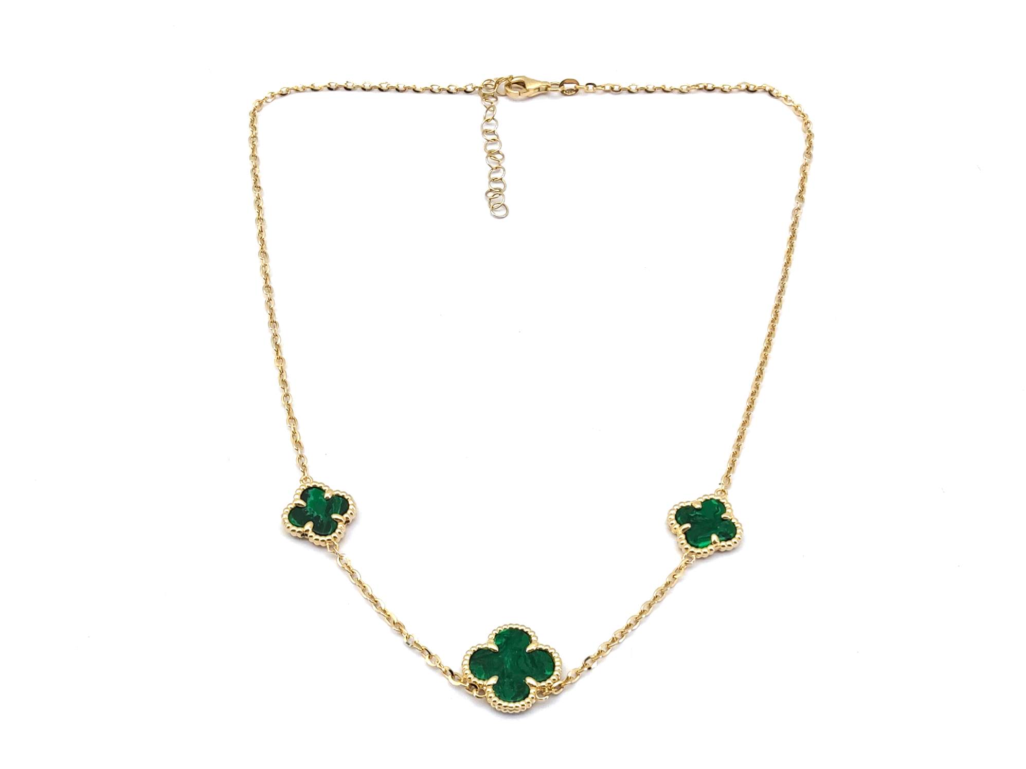 Gargantilla Oro 18k Con Onix,Malaquita 22cm - Imagen 2