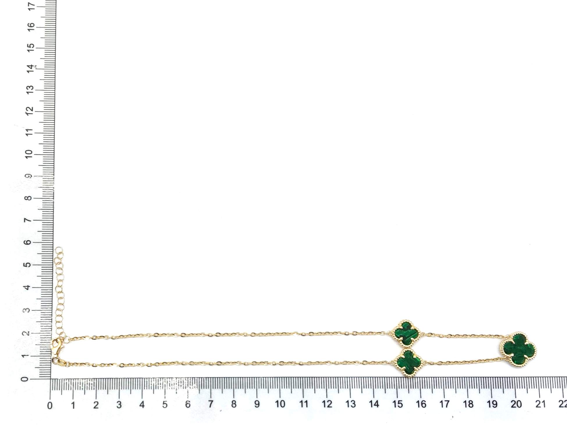 Gargantilla Oro 18k Con Onix,Malaquita 22cm - Imagen 5