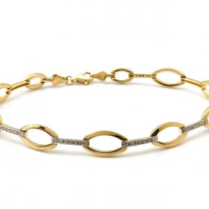 Pulsera Oro 18k Con Circonita