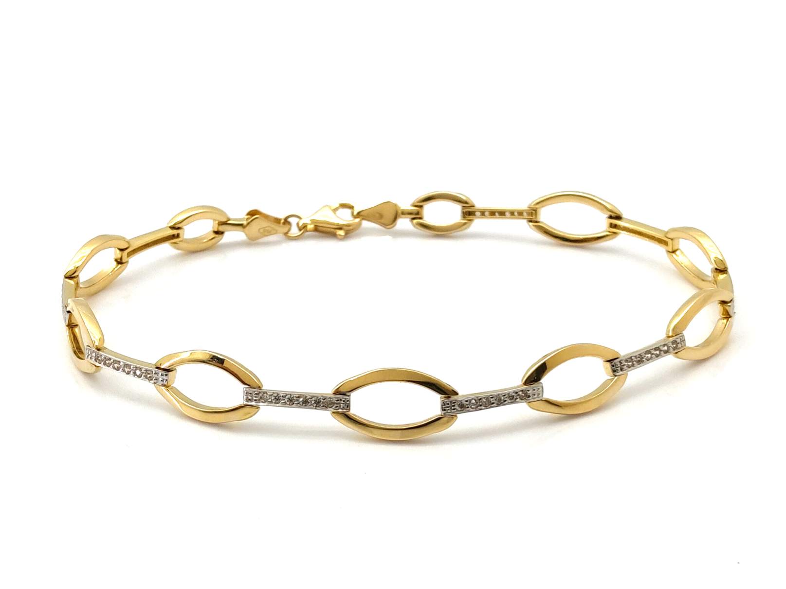 Pulsera Oro 18k Con Circonita