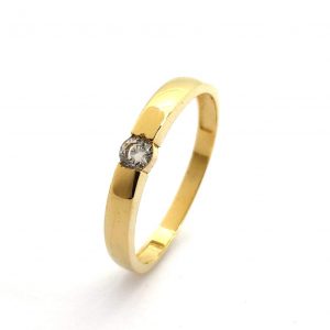 Anillo Oro 18k Con Circonita