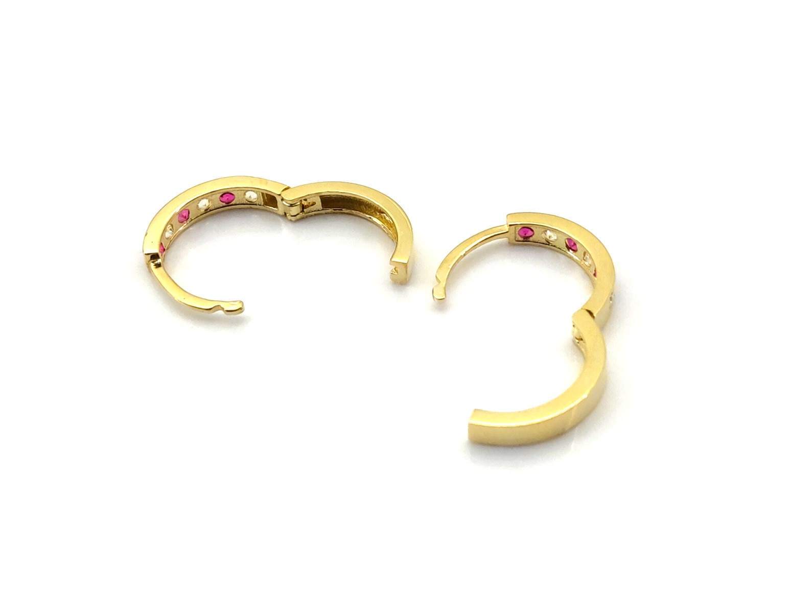 Argollas Oro 18k Con Esmeralda,Rubi,Zafiro - Imagen 3