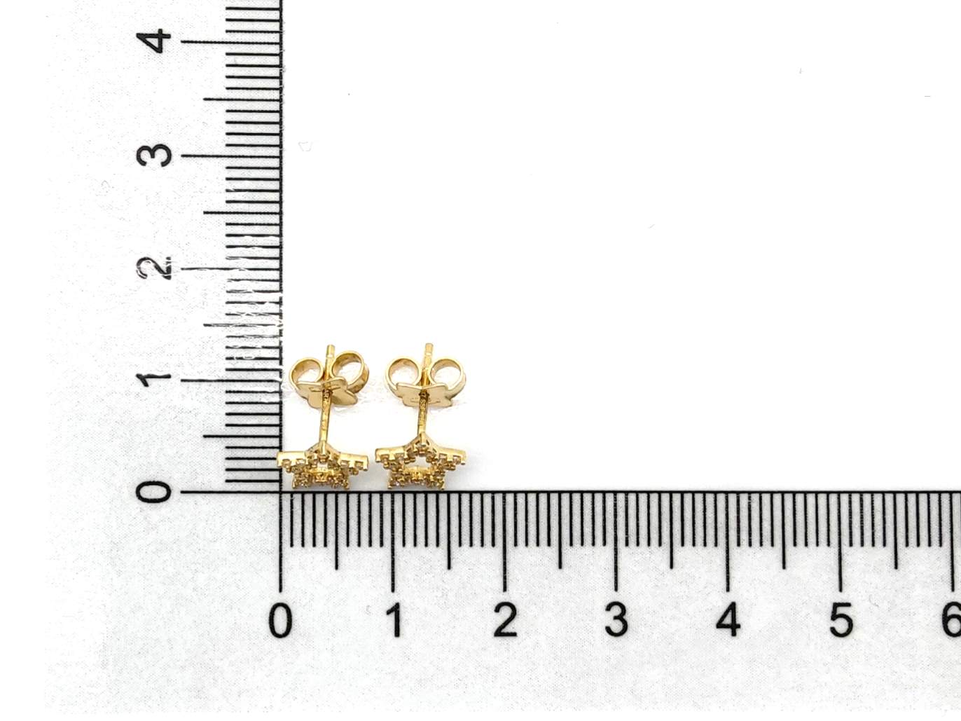 Pendientes Oro 18k Con Circonita - Imagen 4
