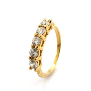 Sortija Oro 18k Con Circonita