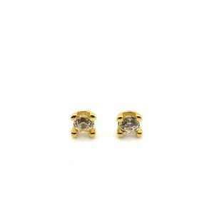 Pendientes Oro 18k Con Circonita