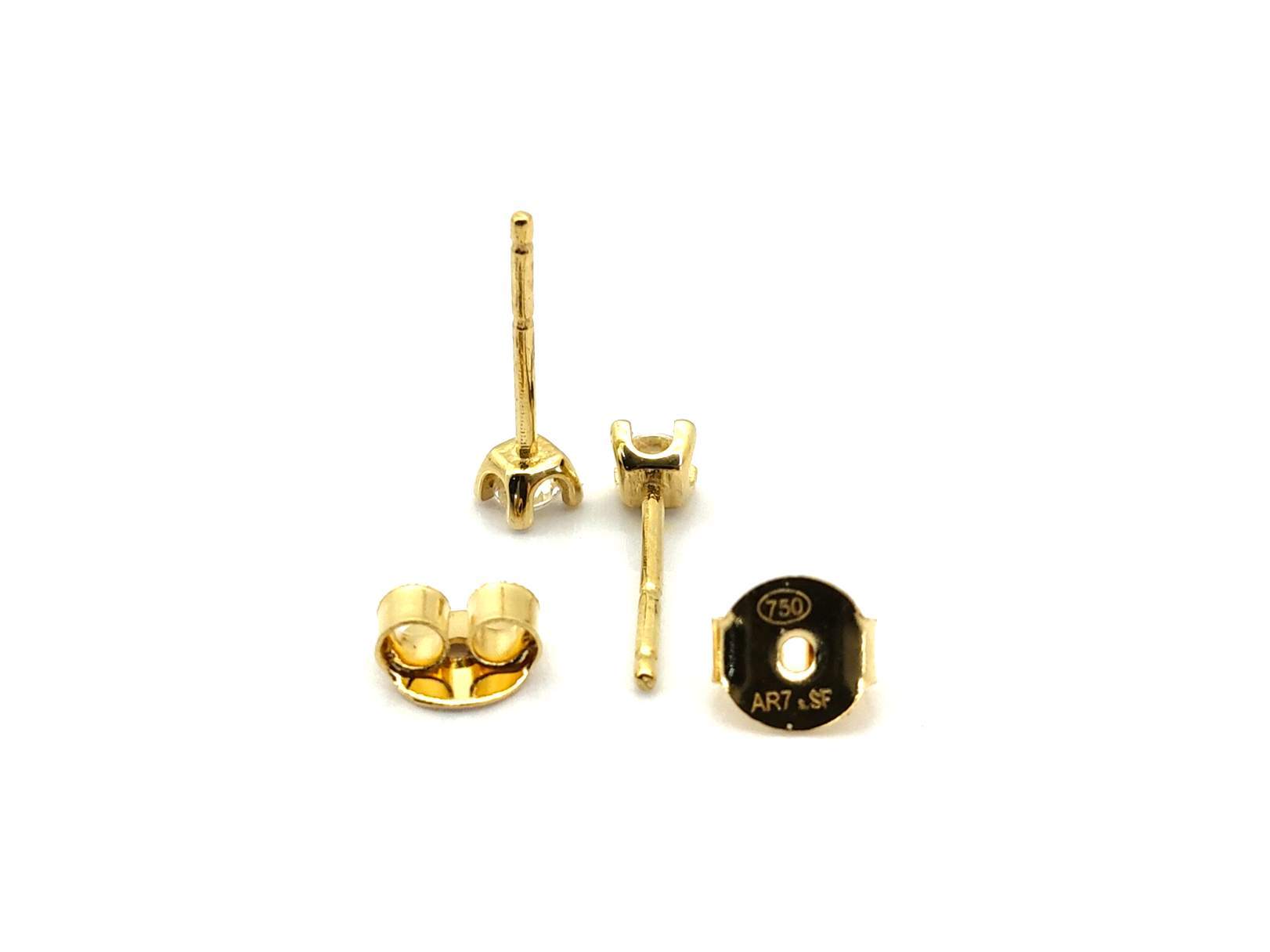 Pendientes Oro 18k Con Circonita - Imagen 3