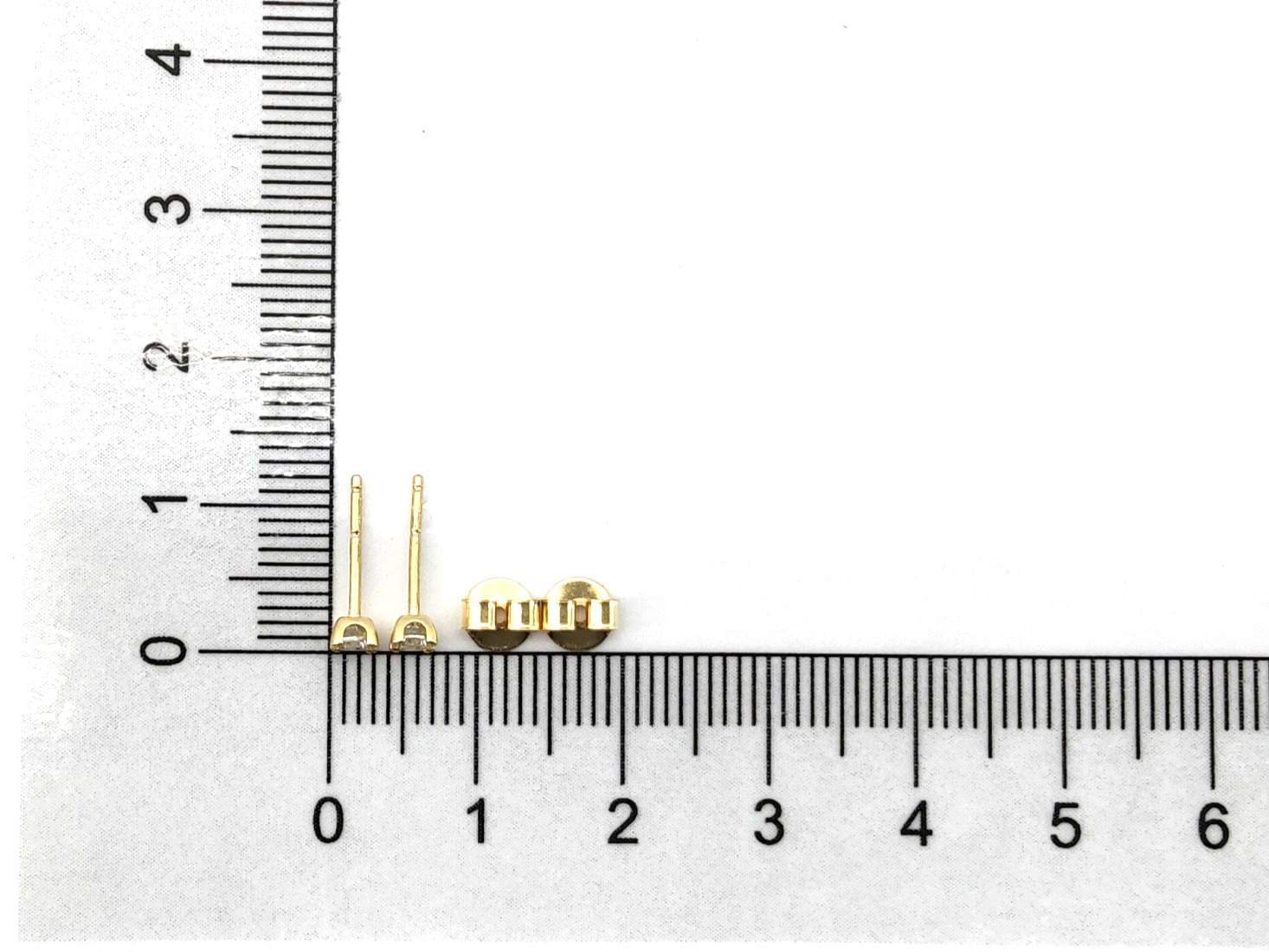 Pendientes Oro 18k Con Circonita - Imagen 4