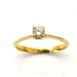 Sortija Oro 18k Con Diamante