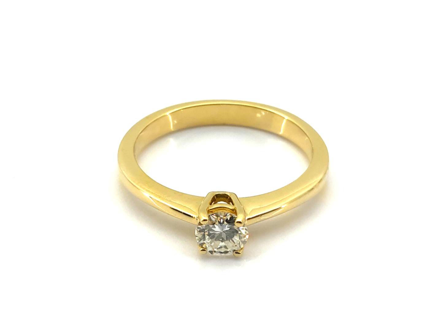 Anillo Oro 18k Con Diamante - Imagen 2