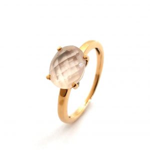 Sortija Oro 18k Con Cuarzo