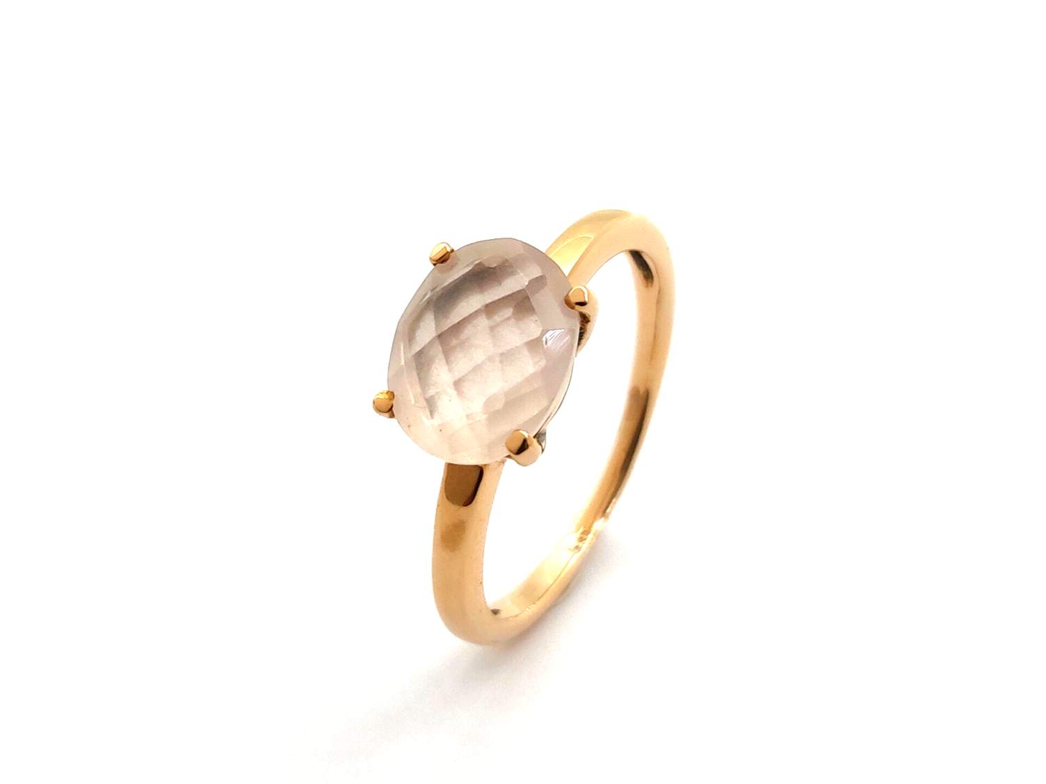 Sortija Oro 18k Con Cuarzo
