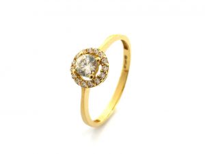 Sortija Oro 18k Con Circonita