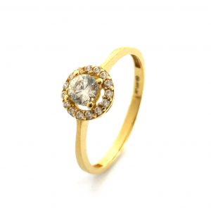 Sortija Oro 18k Con Circonita