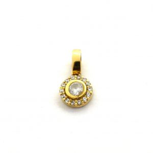 Colgante Oro 18k Con Circonita