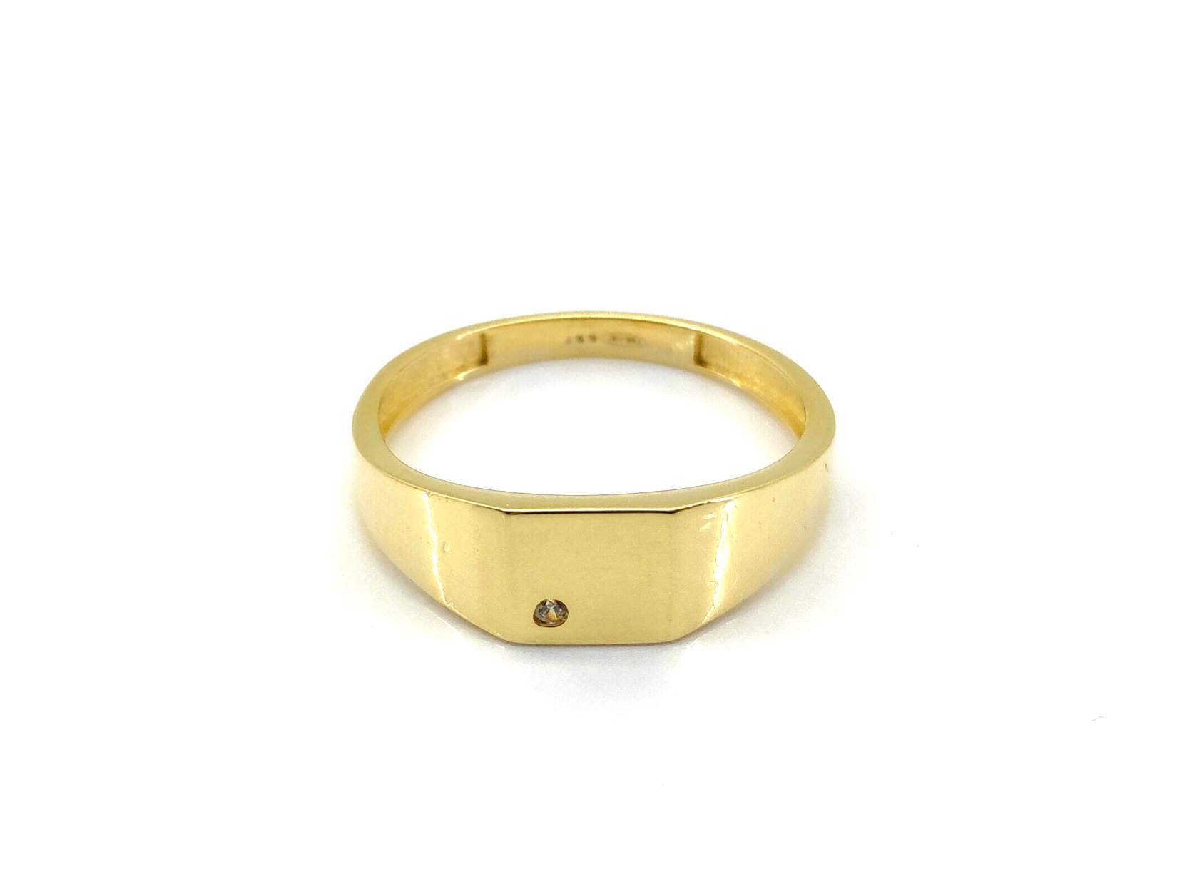 Sello Oro 18k Con Circonita - Imagen 2